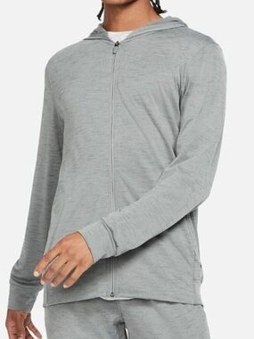 NIKE Training YOGA FULL ZIP GRAY JACKET HOODIE DriFit CZ2217-068  Men XL Athlete